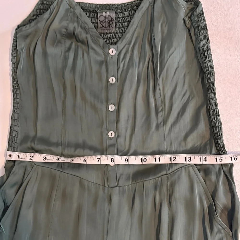 Chaser Green Jumpsuit Women's Sz Medium Vacation Summer